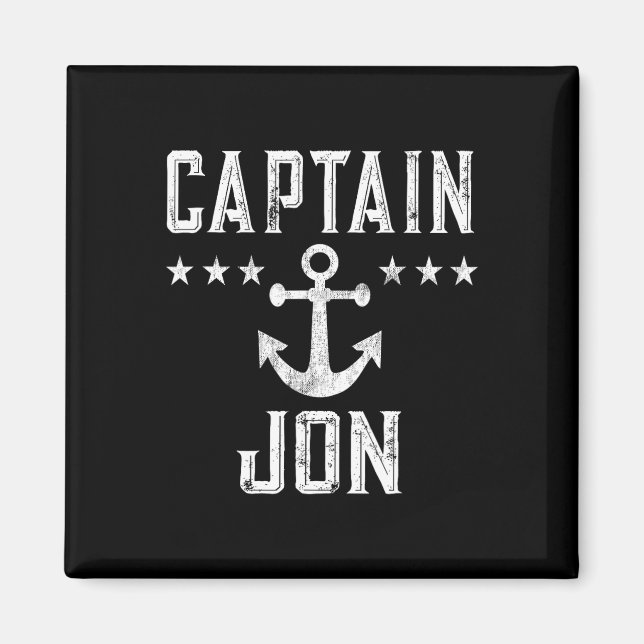 Aimant Le Capitaine Jon Un Cadeau De Bateau Pour Les Amat (Devant)