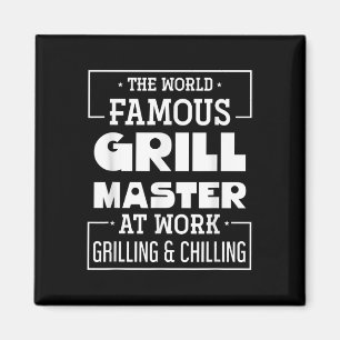 Aimant Le Célèbre Maître Grill Au Travail Funny Bbq Ba