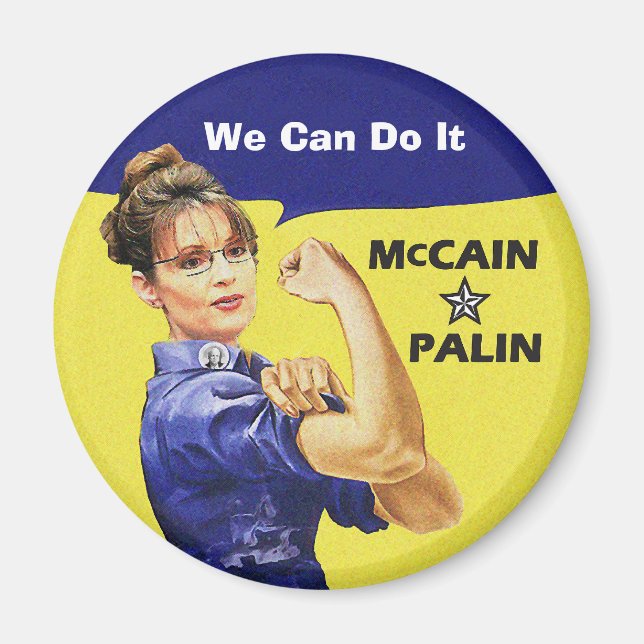 Aimant "le changement arrive" Mccain / Palin Parti républ (Devant)