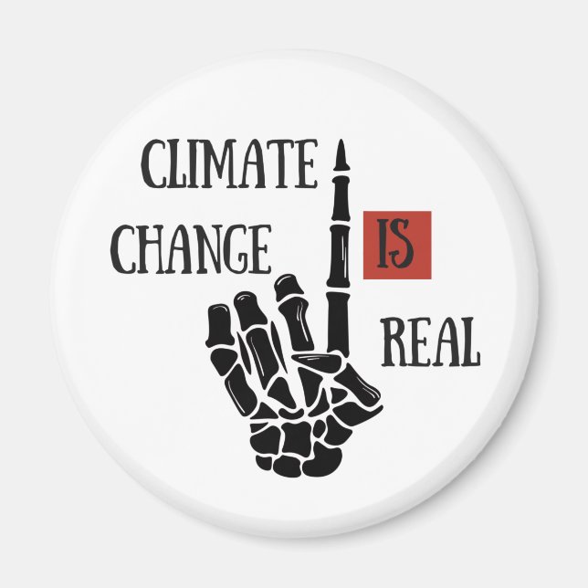 Aimant Le changement climatique est une réelle conscience (Devant)