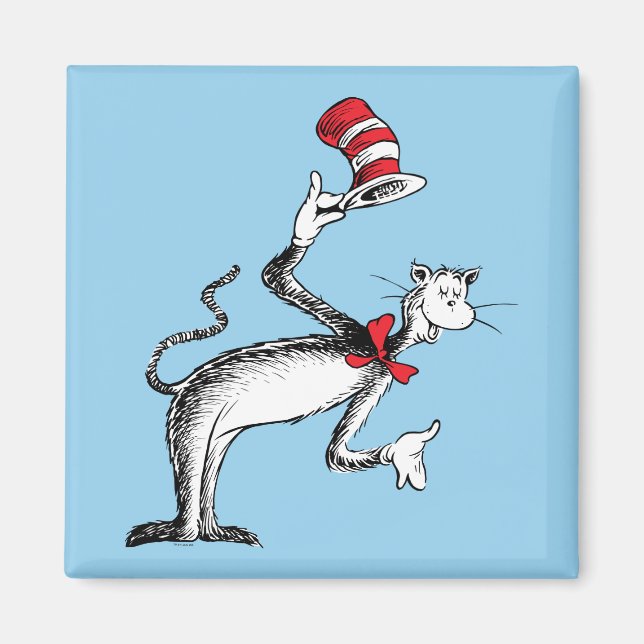 Aimant Le Chat Chapeauté S'incline (Devant)