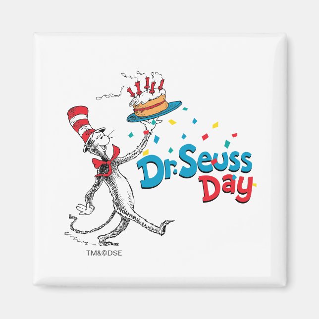 Aimant Le chat dans le Casquette | Dr Seuss Day (Devant)