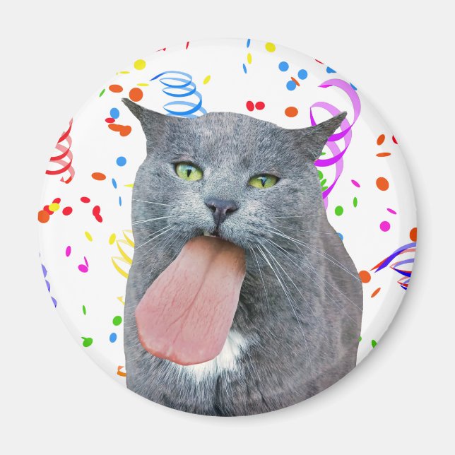 Aimant Le Chat De Fête A Ta Langue ? (Devant)