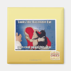 Aimant Le chat de sous-sol obtient le charbon