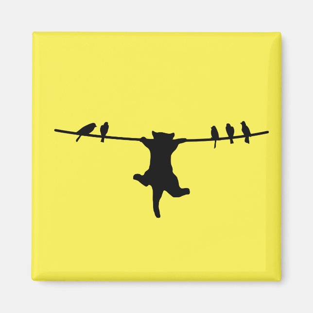 Aimant Le chat dépend du cordon d'alimentation (Devant)