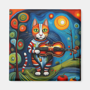 Aimant Le chat et la brosse