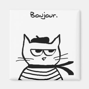 Aimant Le chat fâché est tellement très français
