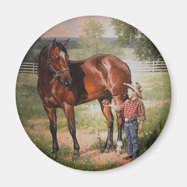 Aimant Le cheval Vintage (Devant)