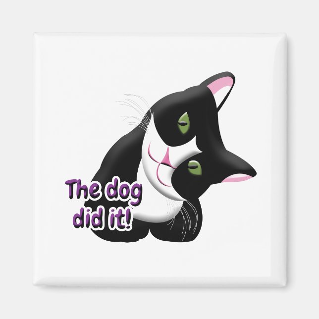 Aimant Le chien l'a fait Chat (Devant)