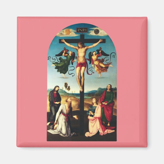 Aimant Le Christ crucifié avec la Vierge Marie (Devant)