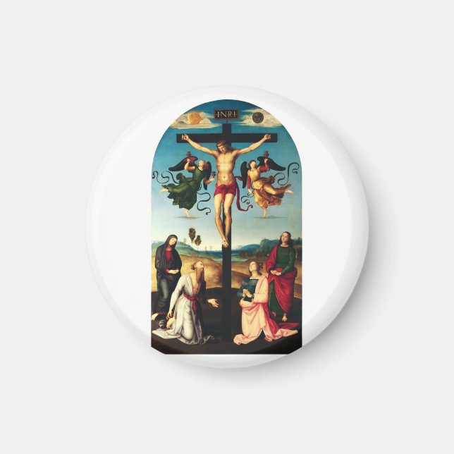 Aimant Le Christ crucifié avec la Vierge Marie (Devant)