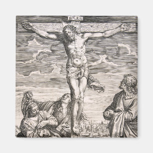Aimant Le Christ en croix par Agostino Carracci