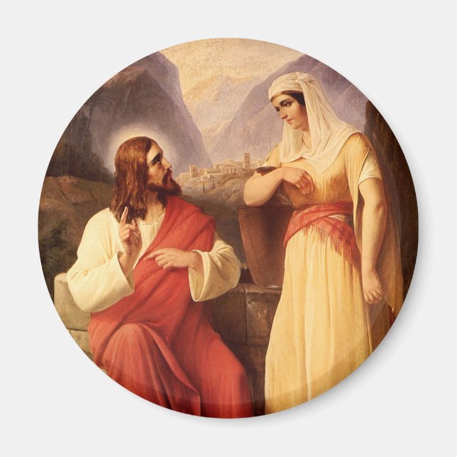 Aimant Le Christ et le Samaritain par Christian Schleisne (Devant)