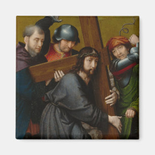 Aimant Le Christ portant la croix, avec la crucifixion