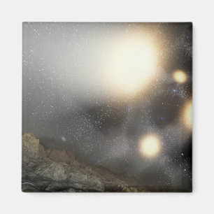 Aimant Le ciel nocturne comme vu d'un avion hypothétique