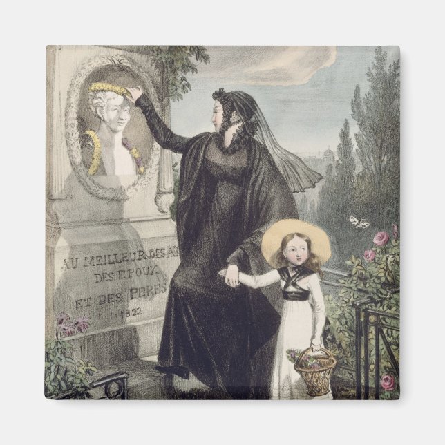 Aimant Le cimetière de Pere Lachaise, imprimé par Charles (Devant)