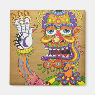 Aimant Le clown est un Wiseman dans le déguisement