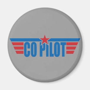 Aimant Le co-pilote s'envole l'insigne - aviation