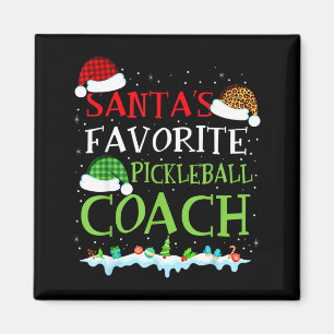 Aimant Le coach de pickleball préféré du Père Noël Noël a