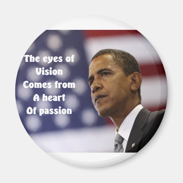 Aimant Le coeur de passion de Barack Obama (Devant)