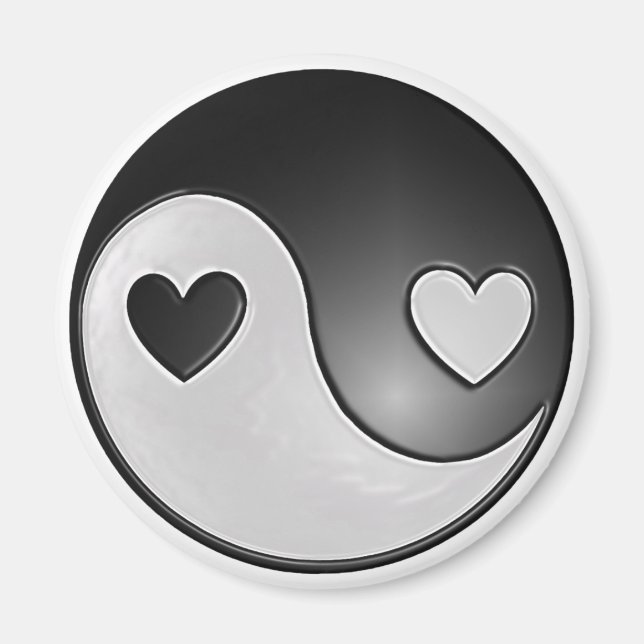 Aimant le coeur du yin yang (Devant)