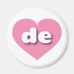 Aimant Le coeur rose du Delaware - I love de