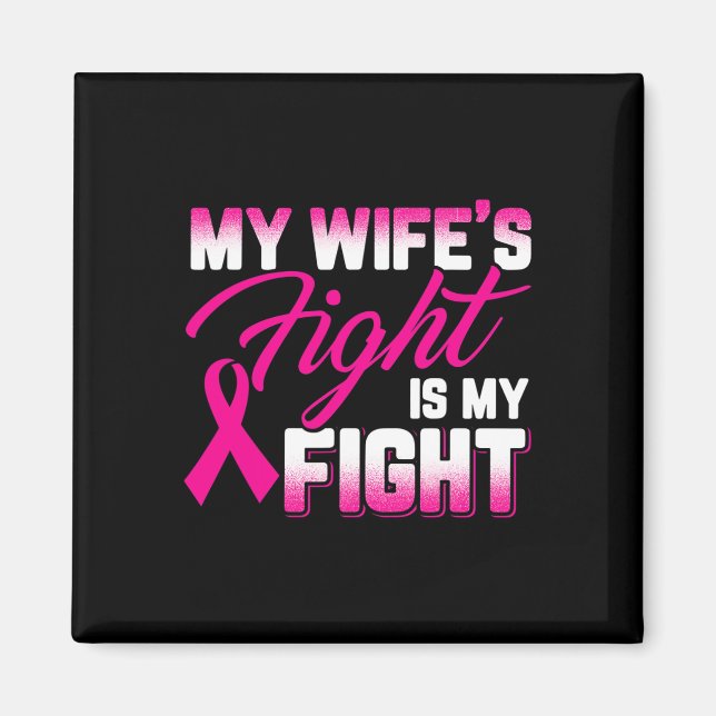 Aimant Le combat de la femme est mon combat cancer du sei (Devant)