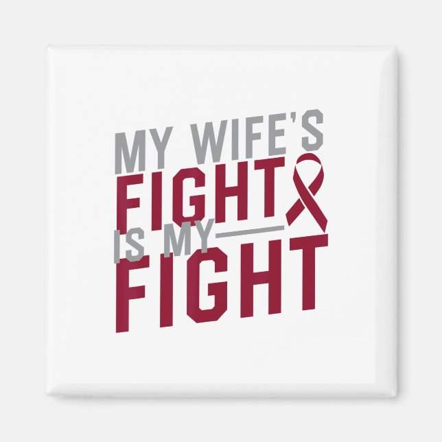 Aimant Le combat de ma femme est mon combat contre l'aném (Devant)