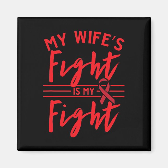 Aimant Le combat de ma femme est mon combat Sensibilisati (Devant)