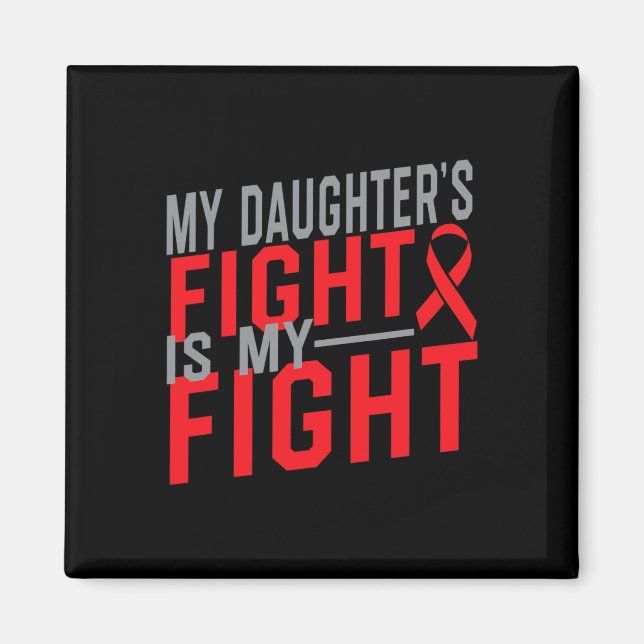 Aimant Le combat de ma fille est ma lutte contre le cance (Devant)