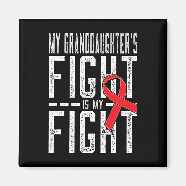 Aimant Le combat de ma petite-fille est mon combat Cancer (Devant)
