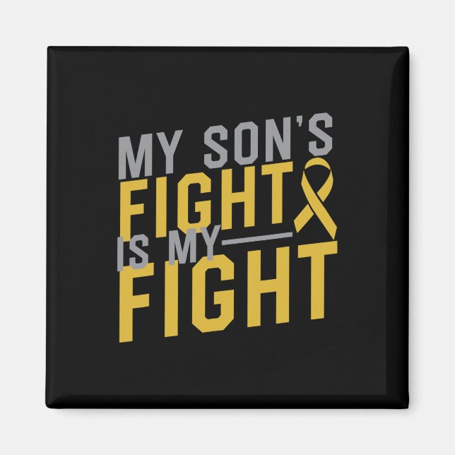 Aimant Le combat de mon fils est mon combat contre le can (Devant)