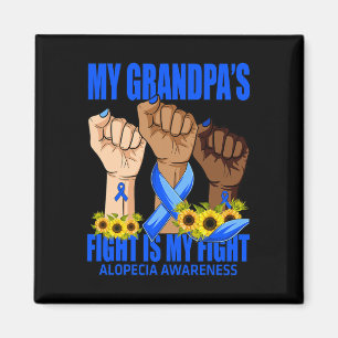 Aimant Le combat de mon grand-père est ma lutte Alopécie