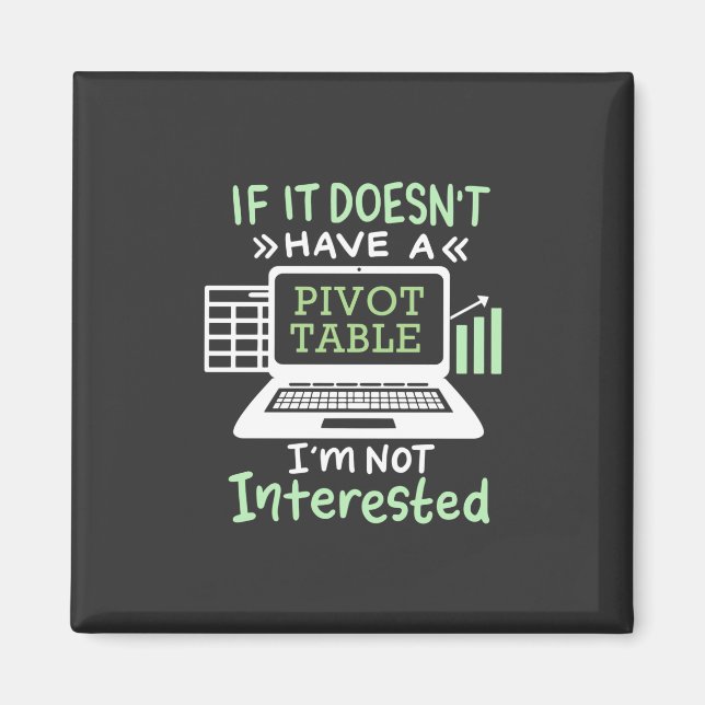 Aimant Le comptable possède un tableau croisé dynamique (Devant)