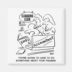 Aimant Le comptable vérifie les livres dans un club aminc