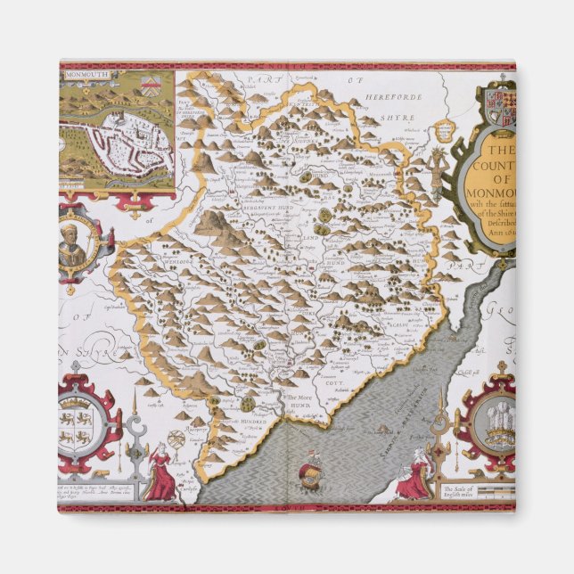 Aimant Le Comté de Monmouth, gravé par Jodocus (Devant)