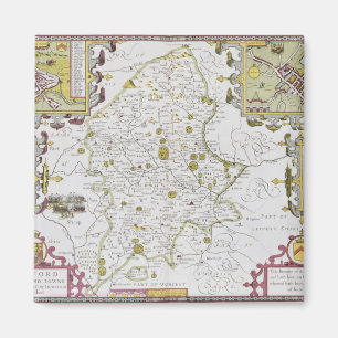 Aimant Le comté de Stafford et ville, gravés par Jodocu