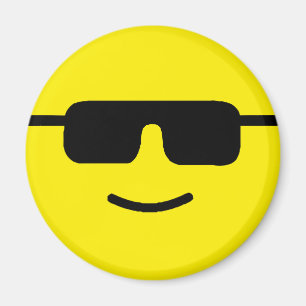 Aimant Le cool simple ombrage le visage jaune