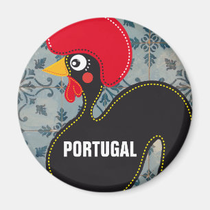 Aimant Le Coq du Portugal et des mosaïques portugaises