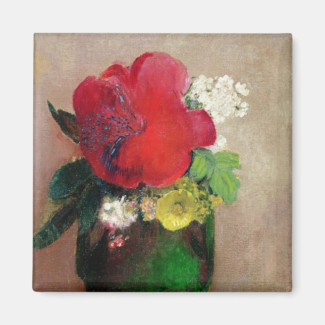 Aimant Le coquelicot rouge (Devant)