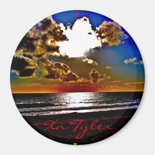 Aimant Le côté en noir de Malibu