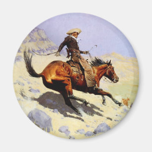 Aimant Le cowboy de Remington, Armée de cavalerie Vintage