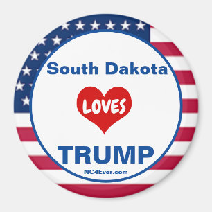 Aimant Le Dakota du Sud AIME TRUMP Frigo patriotique