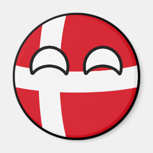 Aimant Le Danemark Geeky tendant drôle Countryball