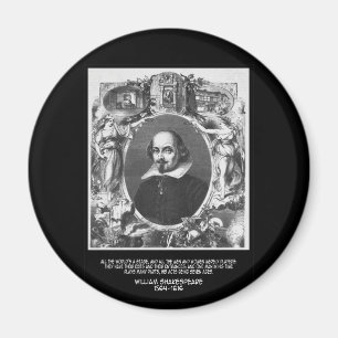 Aimant Le ~ de citation de Shakespeare tout le monde est