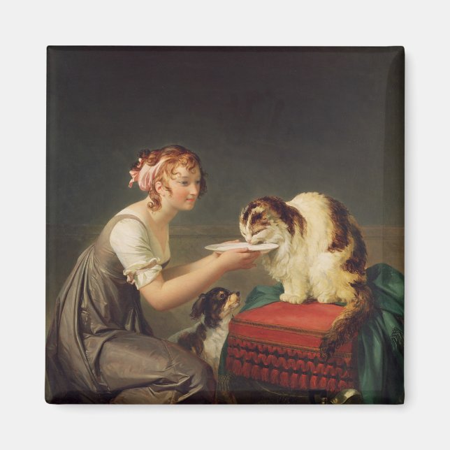 Aimant Le déjeuner du chat (Devant)