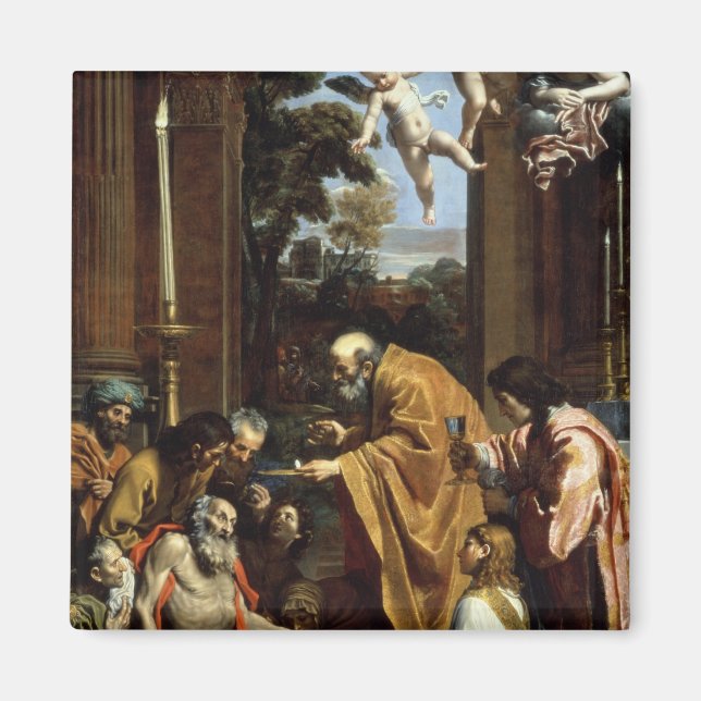 Aimant Le Dernier sacrement de saint Jérôme, 1614 (Devant)