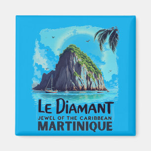 Aimant Le Diamant Martinique Vintage Magnet