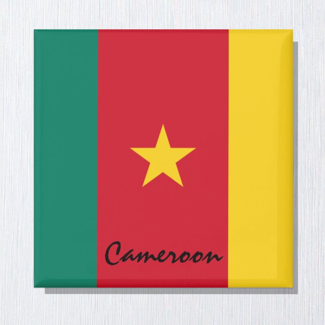 Aimant Le drapeau du Cameroun & les fans de vacances/spor (Créateur téléchargé)