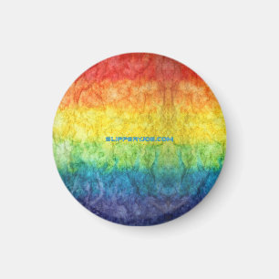 Aimant Le drapeau tie-dyé de SlipperyJoe's arc-en-ciel pr